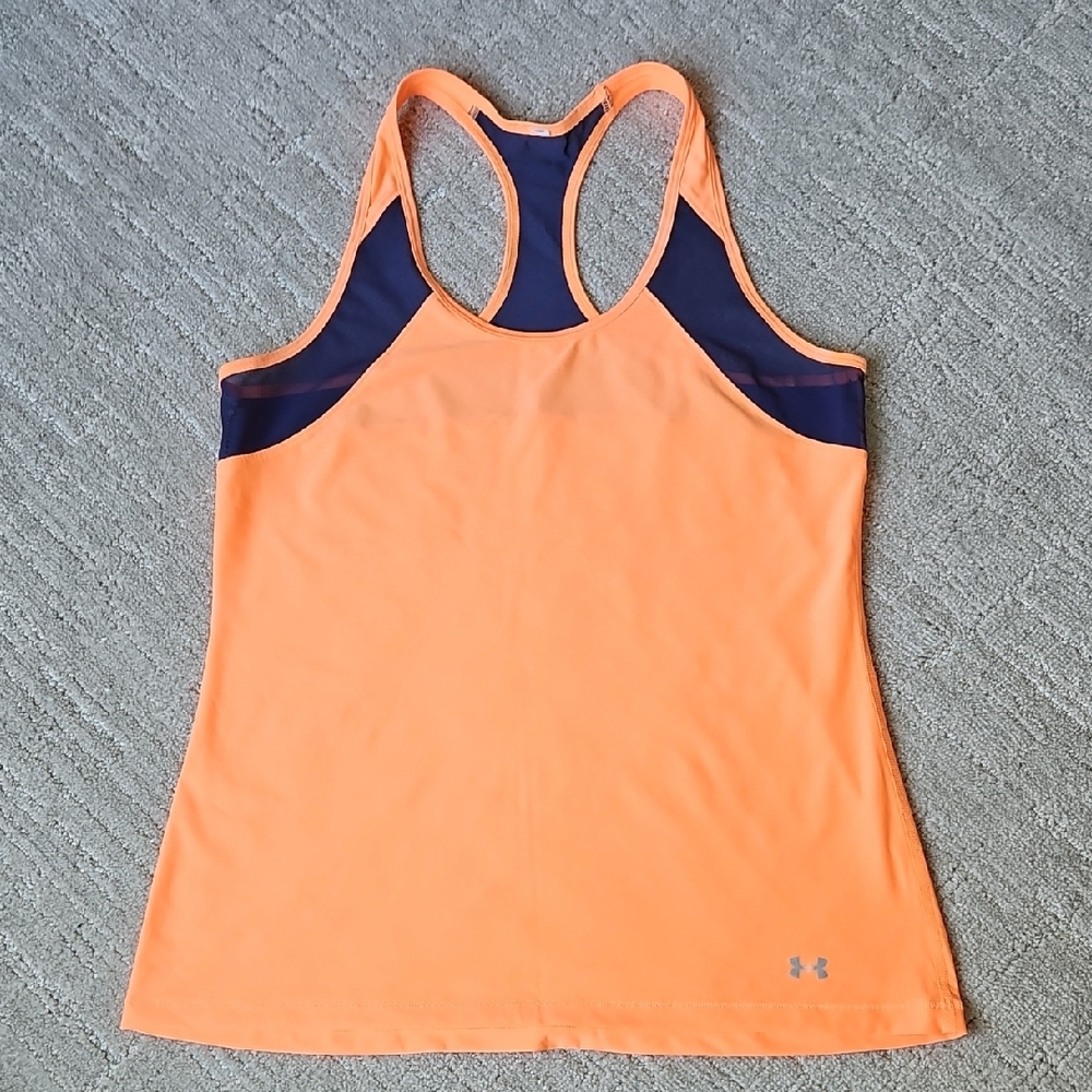 Under Armour Orange Fitted Racerback Tank Top